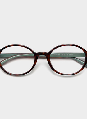 张元英椭圆黑框书呆子眼镜女防蓝光近视可配度数玳瑁dowdy超轻韩