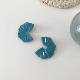 heeyo 青石柏林 海岛度假湖蓝色银耳钉耳夹港风复古夸张耳环耳饰