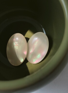 heeyo 银羽流光/ 温柔简约椭圆银耳钉法式高级感气质复古耳夹耳环