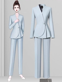 修身 女春秋时尚 气质干练高级感美容院案场客服工作服 套装 职业西装