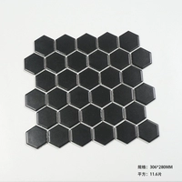 Большой шестиугольник, черный глянцевый