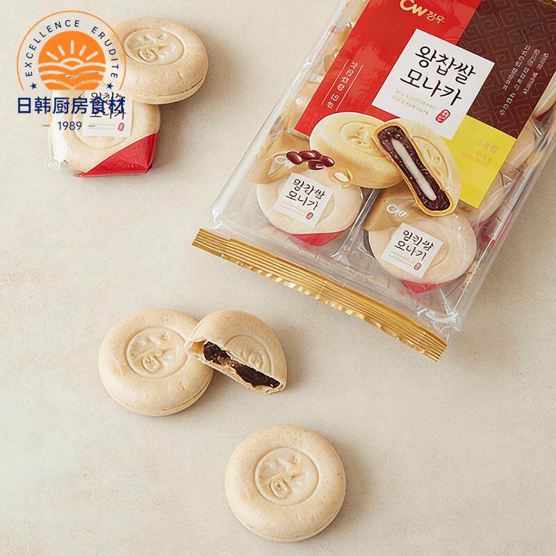 韩国进口青佑红豆糯米糕夹心派办公追剧下午茶解馋小零食休闲食品