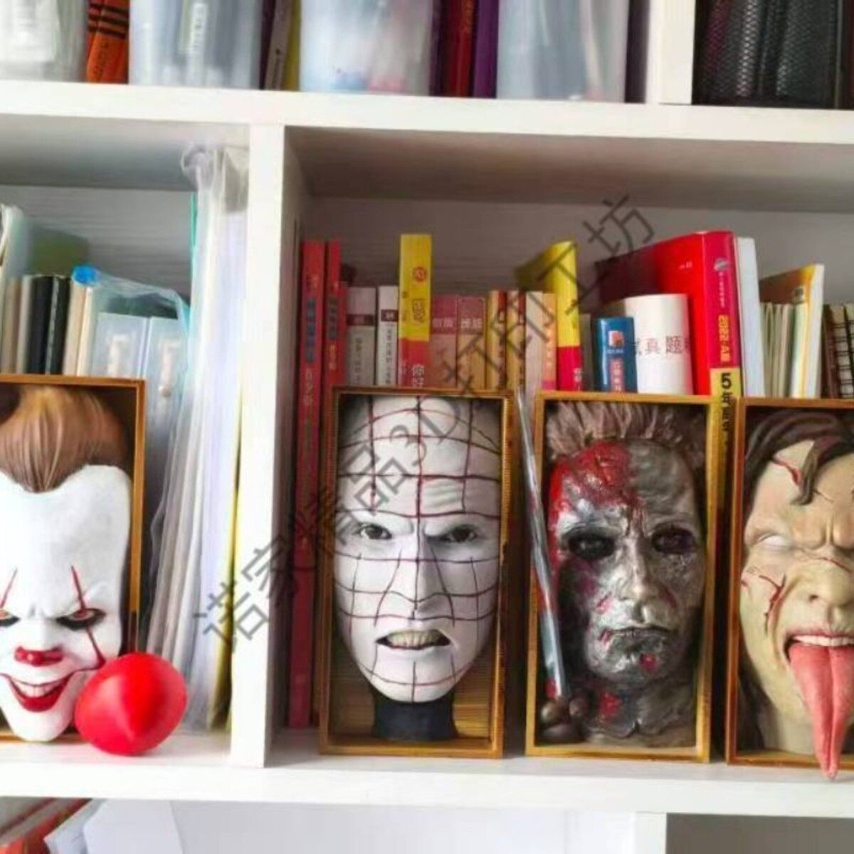 书立多选系列书立摆件墙壁支架壁挂装饰3D打印面部雕像书架装饰