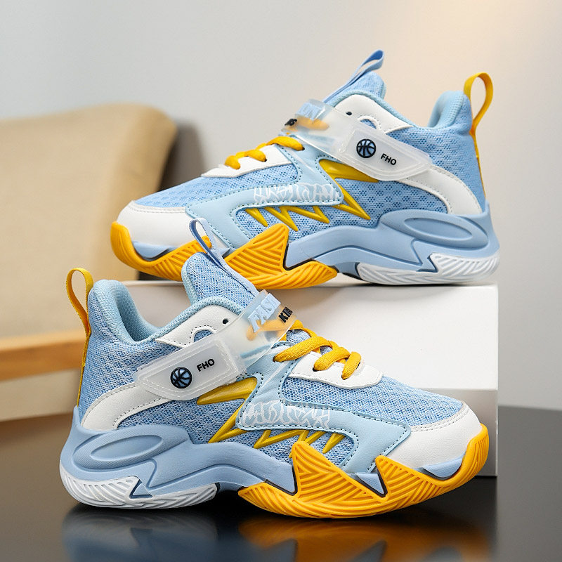 儿童篮球鞋男童防滑耐磨专业训练球鞋春秋款中大童减震透气运动鞋