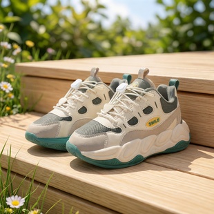 儿童老爹鞋男童运动鞋春秋季女童网面透气跑鞋男孩轻便防滑休闲鞋