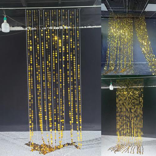 婚庆圆形亮片挂件吊顶装饰布置串