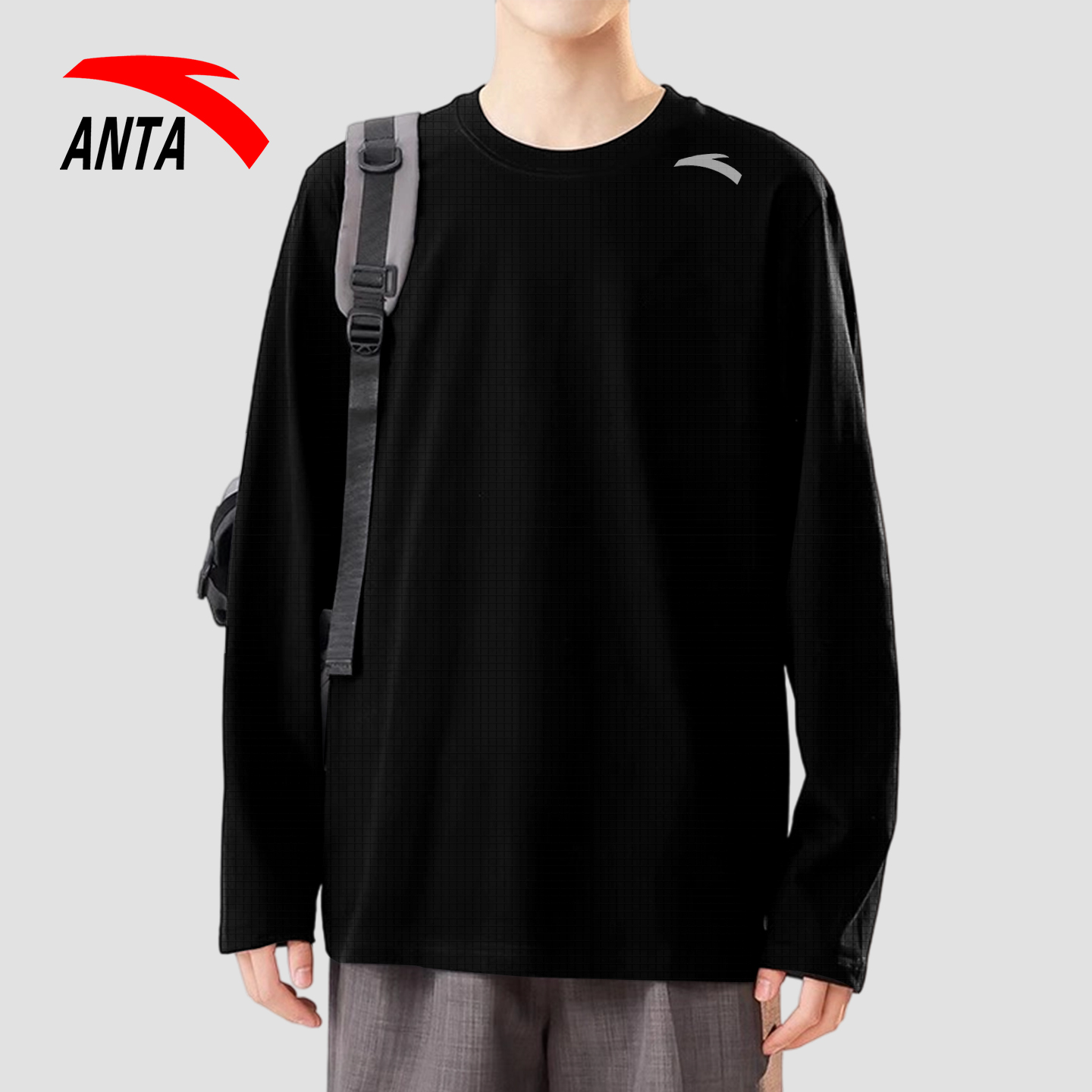 安踏2025秋季新款运动长袖T恤