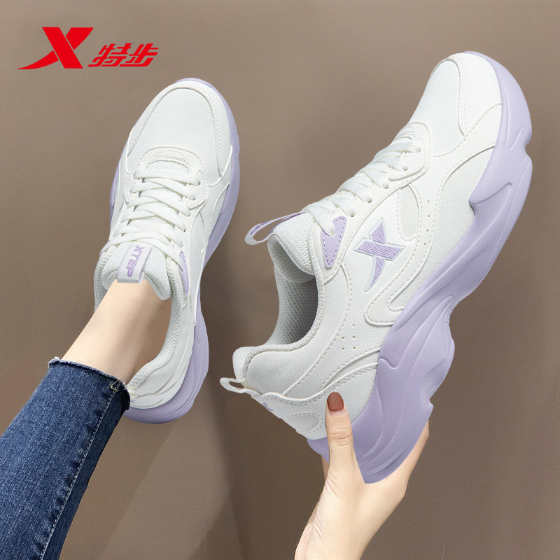 特步运动鞋女鞋轻便休闲