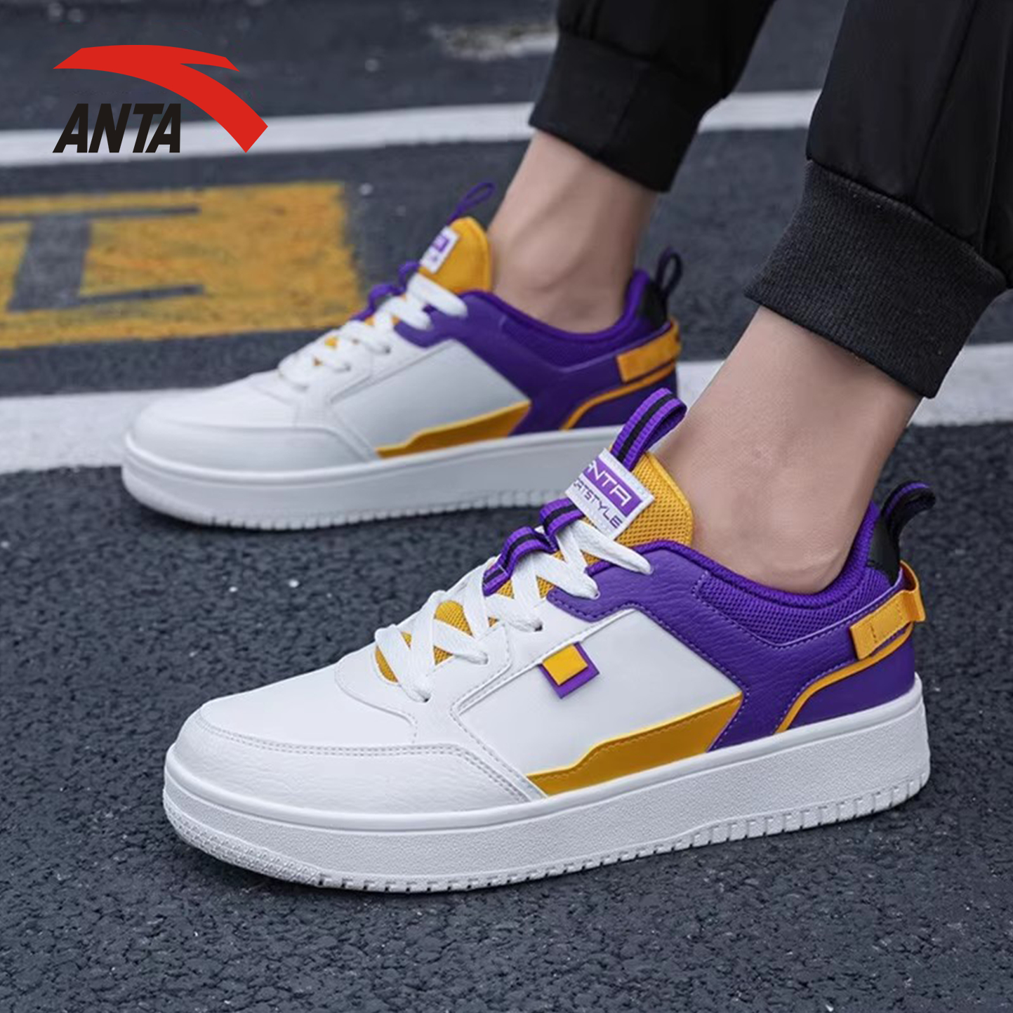 安踏板鞋男新款休闲运动鞋