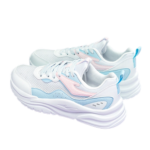 鸿星尔克女鞋跑步鞋2025冬季新款网面休闲鞋子初中学生软底运动鞋