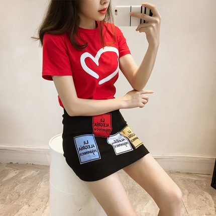 2025新款闺蜜同款套装A字裙子女两件套夏季时尚学生韩版潮流女装