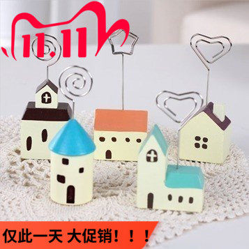 促销木头文具浪漫简约留言夹