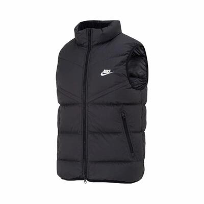 耐克Nike 男子户外运动保暖防风拼色立领羽绒马甲 FB8184-010