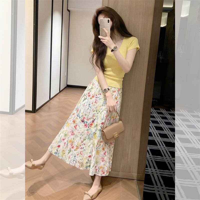 漂亮新款独特漂亮夏装一整套超火巨好看的小个子半身裙两件套装女