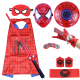 万圣节礼物cos蜘蛛侠儿童玩具发光面具披风盾牌发射器声光剑套装