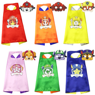 万圣节披风儿童汪汪队斗篷卡通动漫服装阿奇毛毛披风幼儿园表演