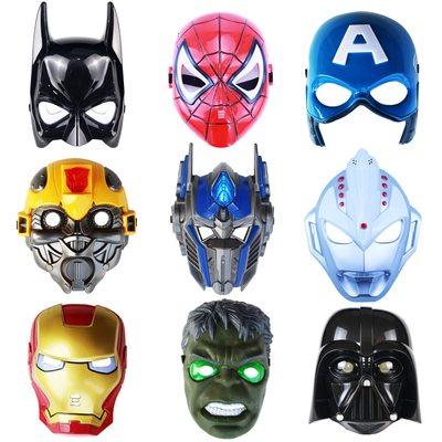 儿童成人发光面具蝙蝠蜘蛛侠超人