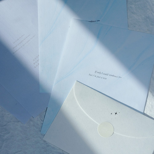 原创设计信纸信封一言高级感