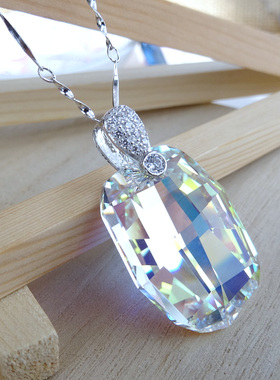 水晶项链吊坠短款饰品