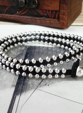 双层编织多圈情侣手链