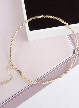 小众温柔风金珠极细可调节手链