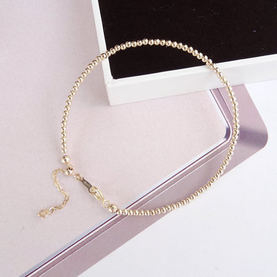 小众温柔风金珠极细可调节手链