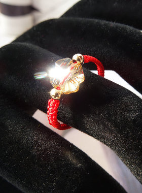 四叶草戒指奥地利水晶戒子指圈