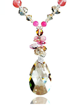 水晶长款项坠毛衣链送女友