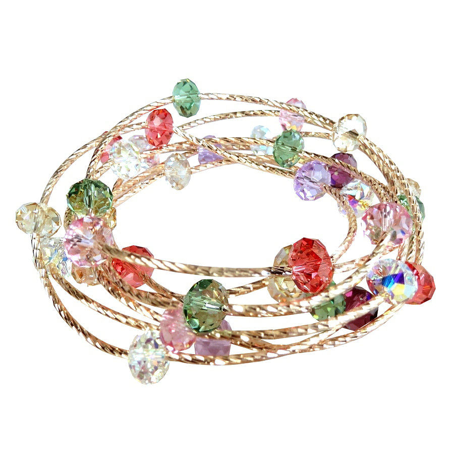 奥地利水晶手链女S925银镀玫瑰金手串多圈韩版生日礼品情人节礼物