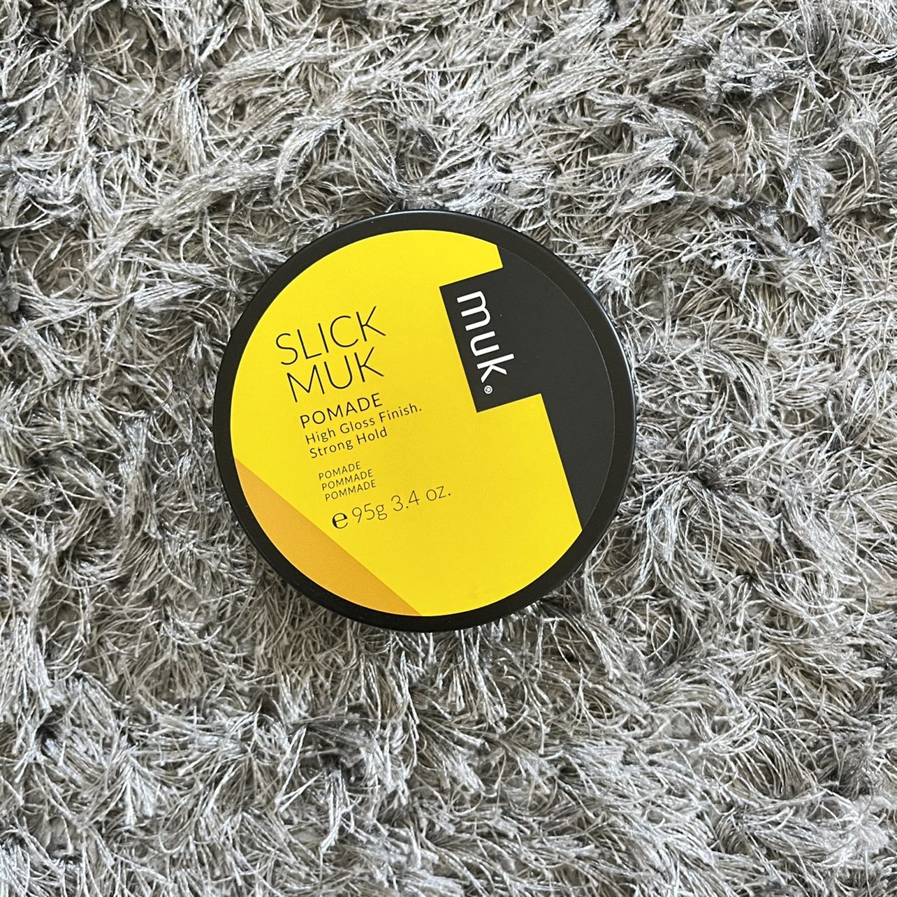 澳洲代购muk男士定型保湿女士摩丝小碎发整理发蜡发泥黄色95g现货