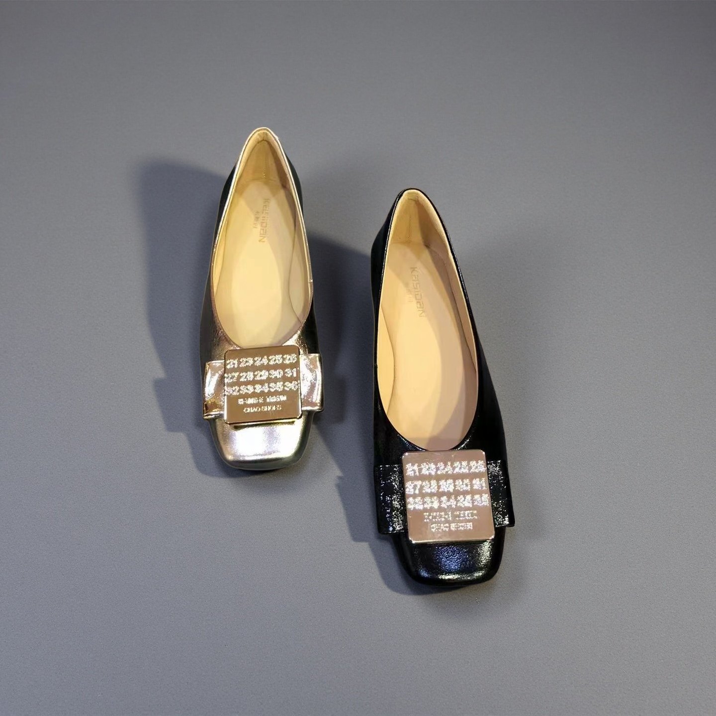 欧洲站2025欧货新品欧美极简风圆头低跟单鞋女牛皮浅口平跟鞋百搭