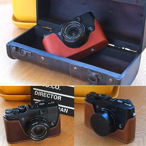 现货清仓特价韩国thefoto适用Fujifilm富士X10 X20真皮相机保护套