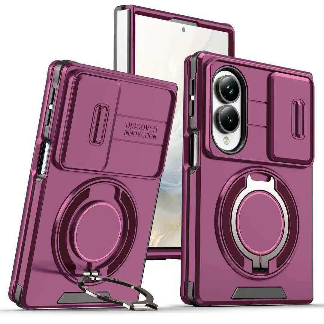 适用三星zfold8 ultra折叠机zflip8手机壳 全包摄像头盖zflip7推窗360旋转支架fold6磁吸Z Fold7盔甲f6铠甲图片