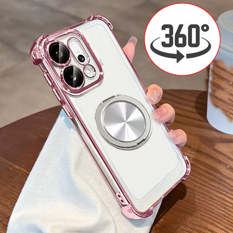 适用vivo y72带支架y53s手机壳360°旋转y52国际y51s磁吸Y50m Y02Y3防摔Y04全包镜Y11Y12Y15Y16Y17Y18Y19spro