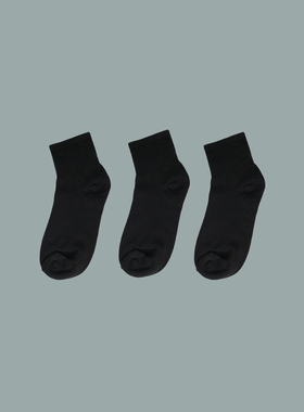 ann and sam2025经典顺手的短袜四季百搭舒适黑色Bais袜子女ins潮