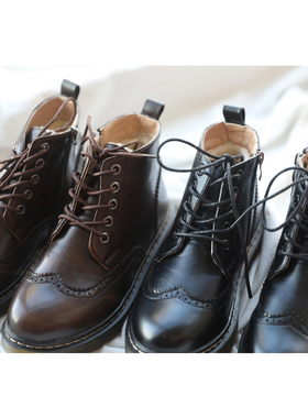 ANN and SAM复古雕花chic配拉链 懒人之靴 双色2024新品秋冬女