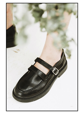 ANN and SAM夏季新款jk玛丽珍凉快的单鞋 双色复古少女学院风2025