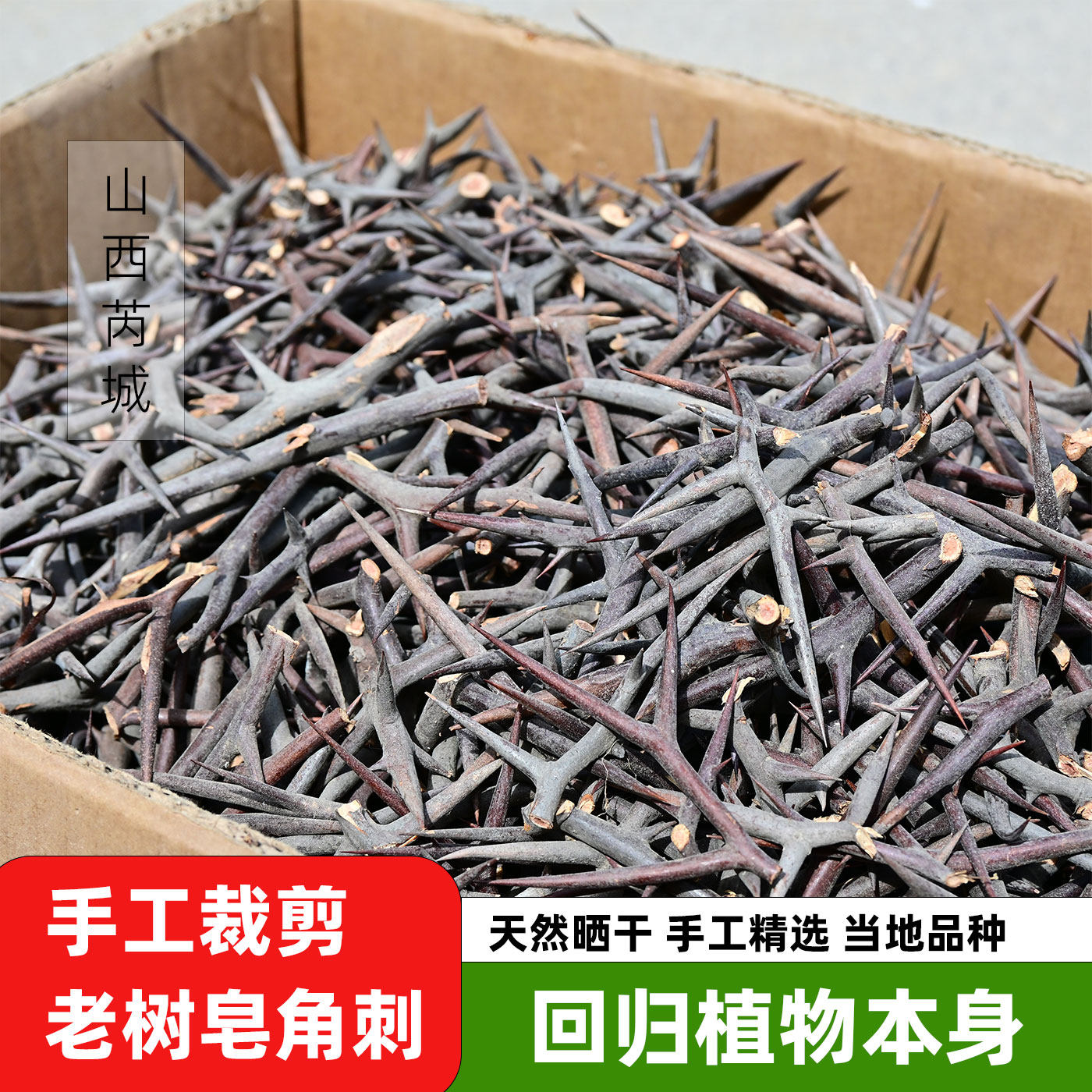 【农家自采】手工剪刺皂角刺500g包邮中药材原料无熏硫皂针皂夹刺