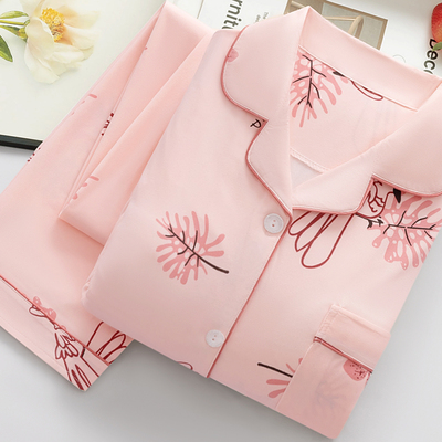 强力推荐！带胸垫睡衣女纯棉长袖