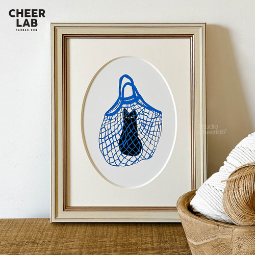 CHEERLAB 法式奶油风双装饰线条米白装饰画客厅餐厅壁画中古挂画