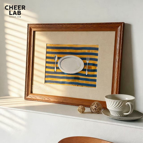 CHEERLAB南法中古实木餐具挂画