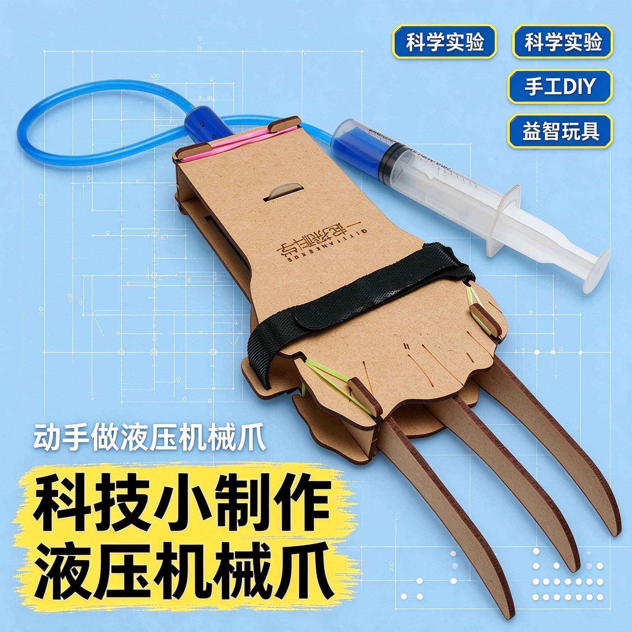 儿童科技DIY液压机械手儿童玩具
