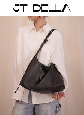 头层牛皮简约hobo包单肩腋下斜跨百搭休闲时尚通勤包真皮风筝女包