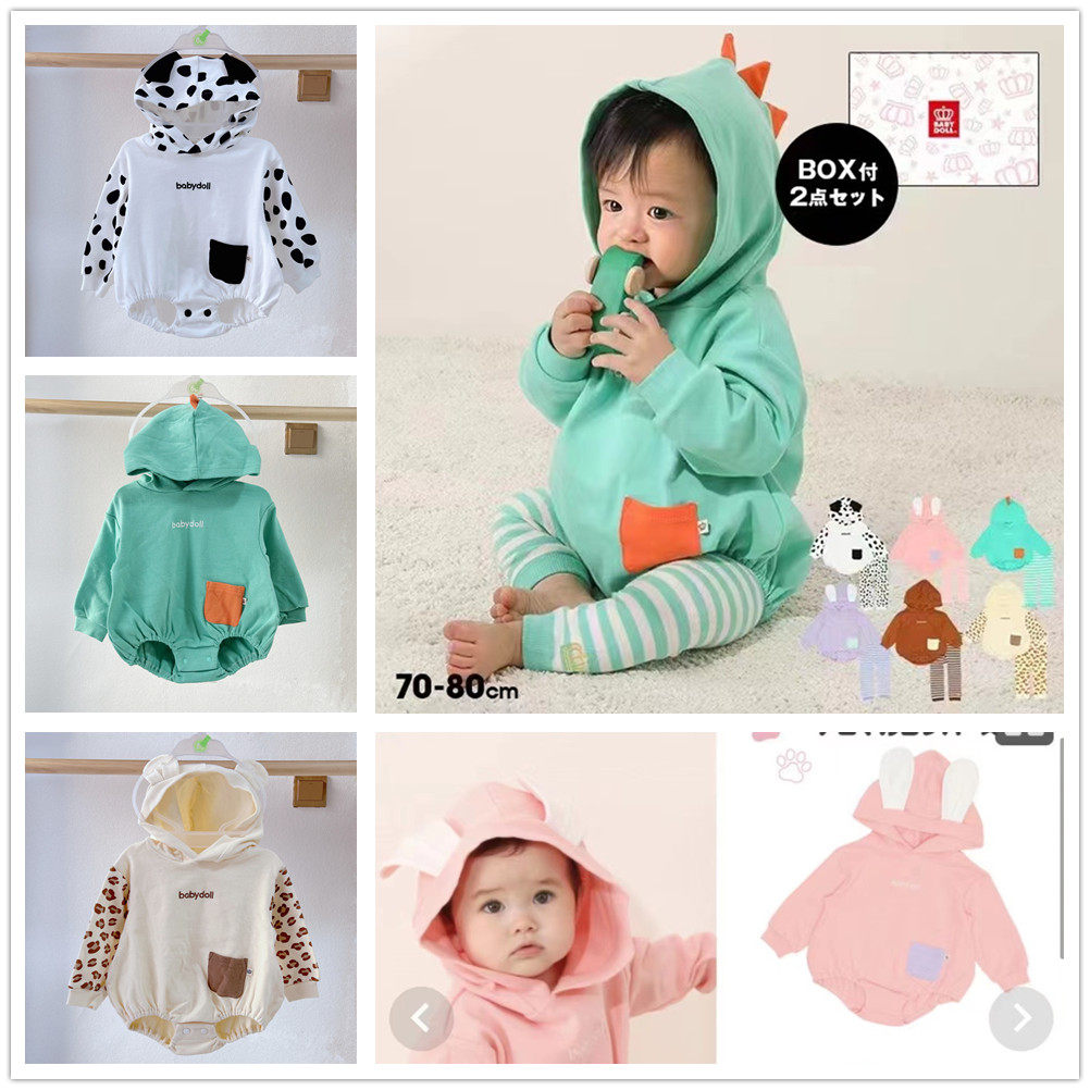 日单60-80男女宝宝春秋长袖包屁衣兔子恐龙连帽三角爬斑点狗哈衣,童装/婴儿装/亲子装,连身衣/爬服/哈衣,淘宝优惠券,粉丝福利购,淘宝优惠卷