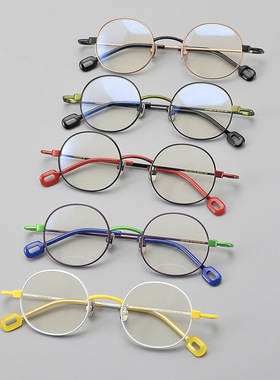 Valentin同款时尚双色纯钛板材AEV-003男女近视眼镜框架 Anne et