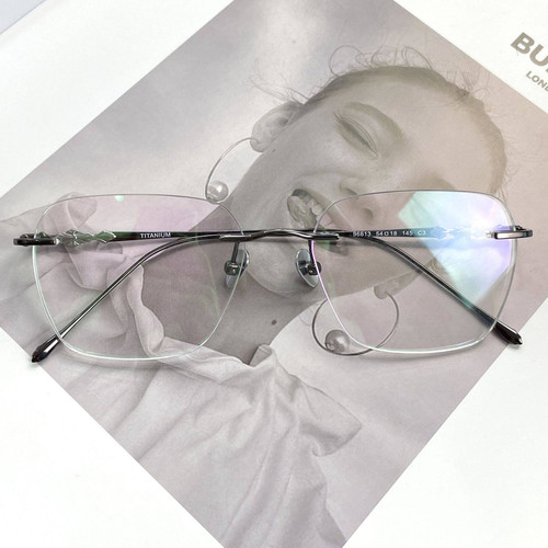 无框切边纯钛CHROME男女近视眼镜框架HEARTS配度数阅读镜片96613