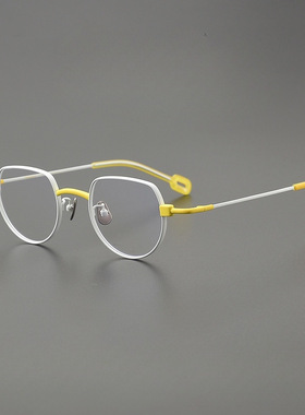 Valentin同款双色异形近视眼镜框架AEV-005男女纯钛板材 Anne et