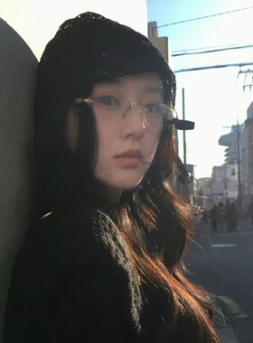 深圳轻奢工厂产 张元英款老钱风无框眼镜女近视墨镜日系椭圆A54
