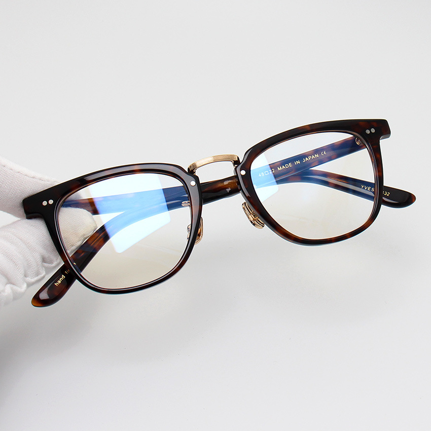 YVES复古Yellows中金PLUS近视眼镜框架男yps余文乐大脸板材1030