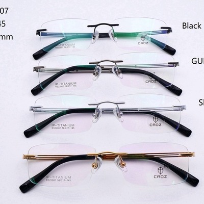 深圳产 精致纯钛无框男女近视纯钛眼镜框钛架TITANIUM IP RS22007